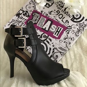 BRASH Women's Black Jayden High-Heel Shootie Shoes